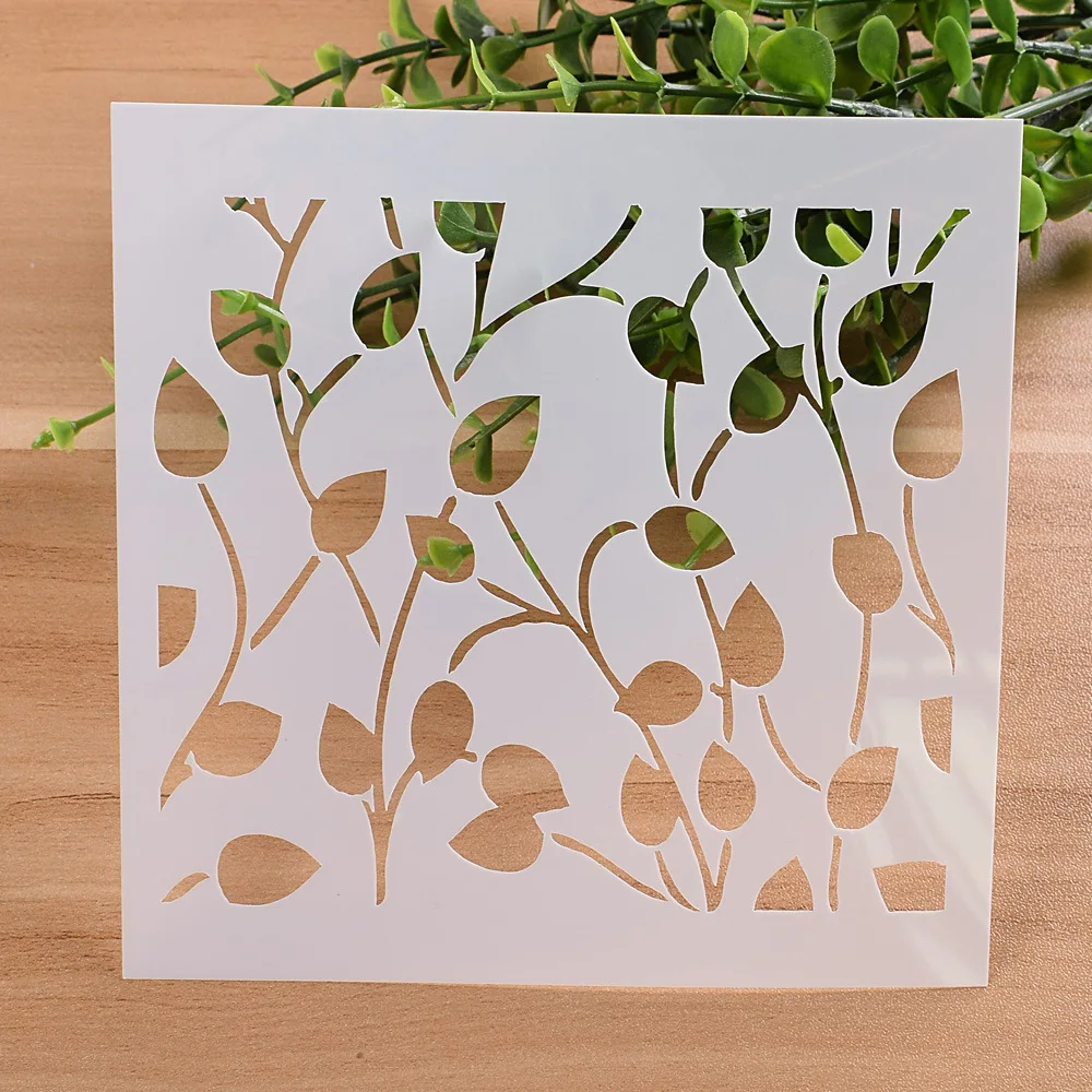 

13cm 5.1" Bud Flower DIY Layering Stencils Wall Painting Scrapbook Coloring Embossing Album Decorative Paper Card Template