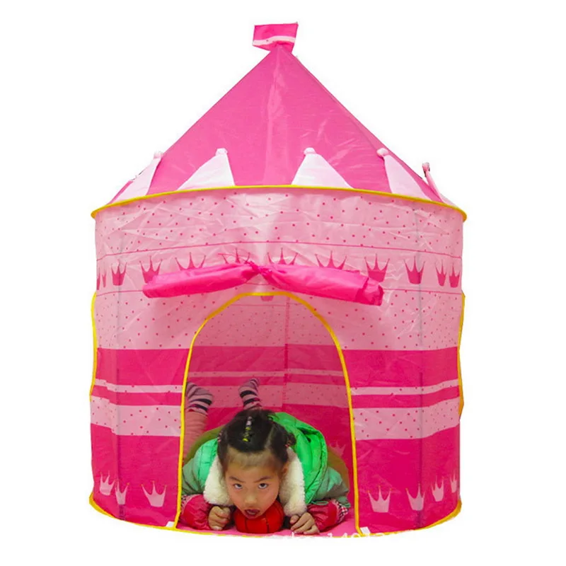 Portable Pink Blue Children Kids Play Tents Outdoor Garden Folding Toy