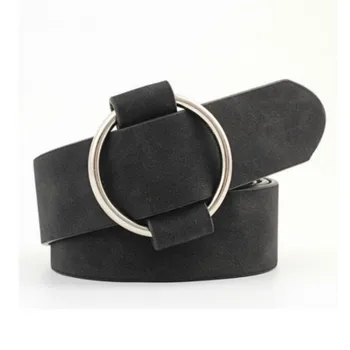 

New Women Lady Vintage Metal Boho Leather Round Buckle Shining fashion Comfortable Waist Belt Waistband UP