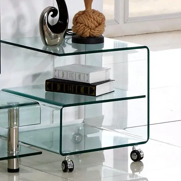 Small tea table is contracted mini hot bending glass table Small tea table is contracted mini hot bending glass table