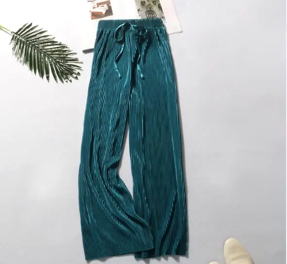Коллекция года, весенне-осенние детские штаны в полоску с эластичной резинкой на талии, милые школьные брюки принцессы с бантом спортивные широкие штаны для девочек - Цвет: green
