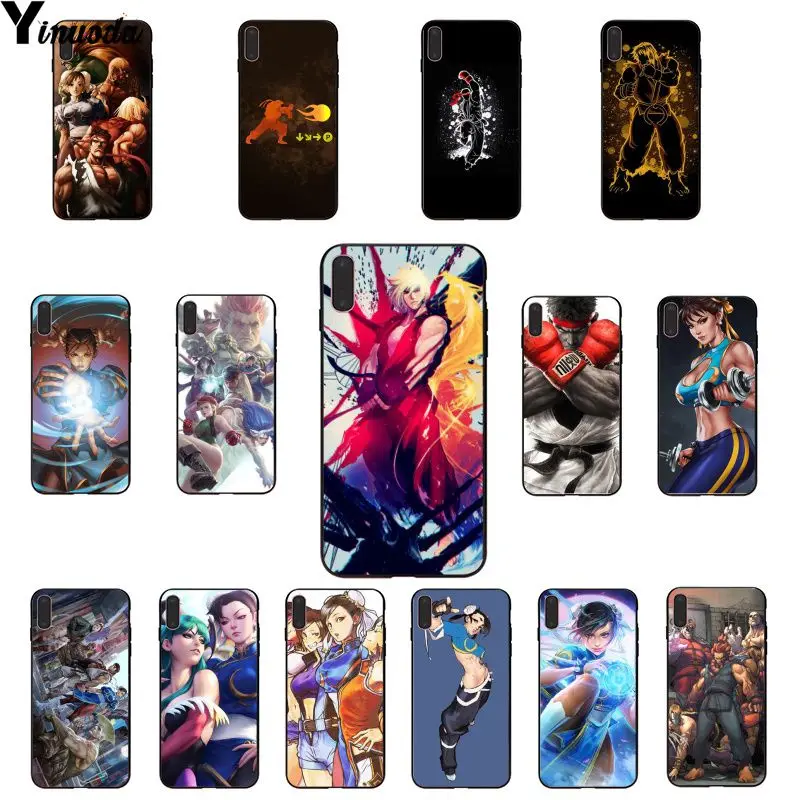 

Yinuoda Street Fighter Pattern TPU Soft Phone Accessories Cell Phone Case for Apple iPhone 8 7 6 6S Plus X XS MAX 5 5S SE XR