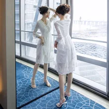Women Flare Sleeve Corset Lace Dress Women Solid Big Swing Floral Women Dress Plus Size Vestidos Largos 2019 Summer White Dress Women Flare Sleeve Corset Lace Dress Women Solid Big Swing Floral Women Dress Plus Size Vestidos Largos 2019 Summer White Dress