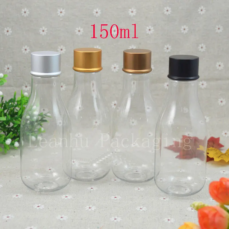 150ml 200ml clear bottle with aluminum lids  (2)