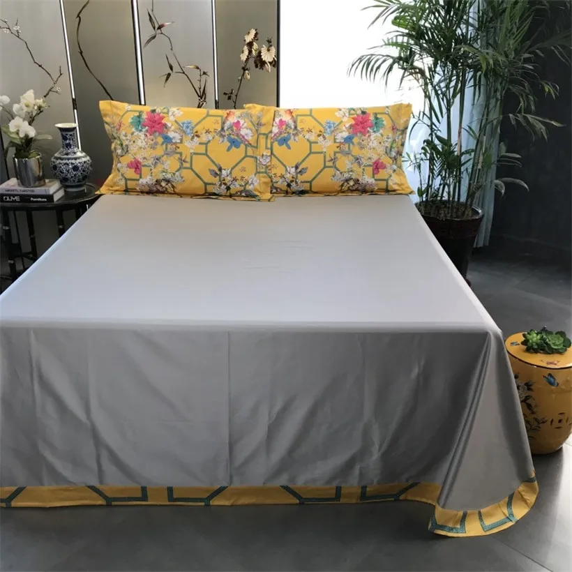 Top Chinese Wind Animal Egyptian Cotton Royal Gongsatin Craft Extra Large Bedding, Down Quilt, Bed Sheet, Pillow Cover, 4pcs 32