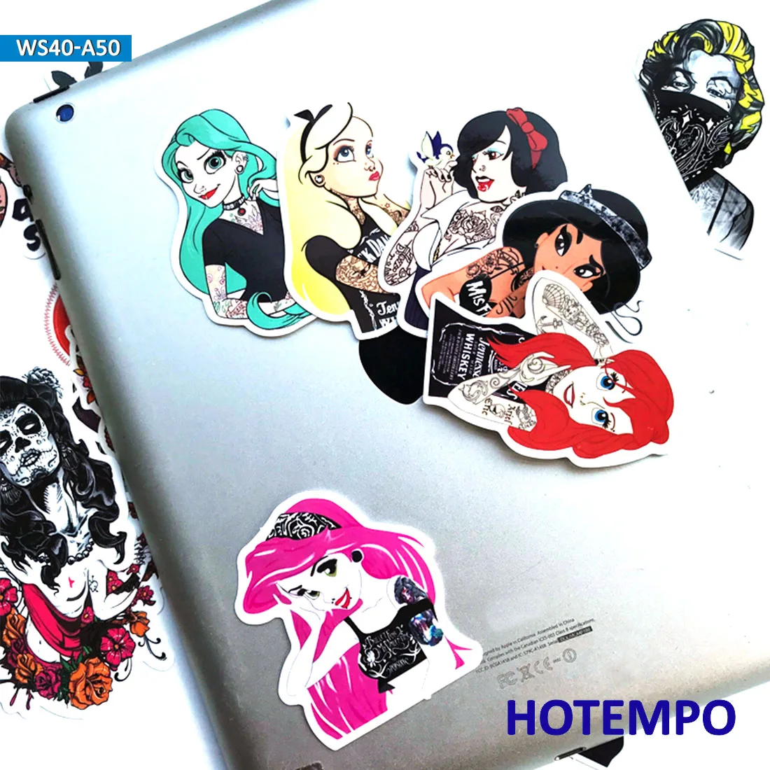 50pcs Sexy Beauty Tattoo Bad Princess Girls Stickers for Mobile Phone Laptop Luggage Guitar Case Skateboard Bike Decal Stickers 50pcs Sexy Beauty Tattoo Bad Princess Girls Stickers for Mobile Phone Laptop Luggage Guitar Case Skateboard Bike Decal Stickers