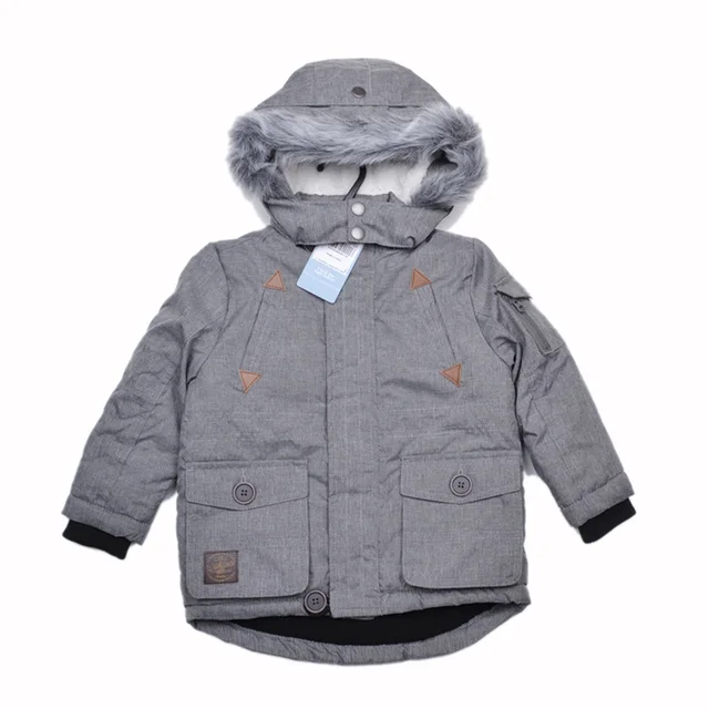 Free shipping baby boys/toddler grey parka jacket, windproof jacket