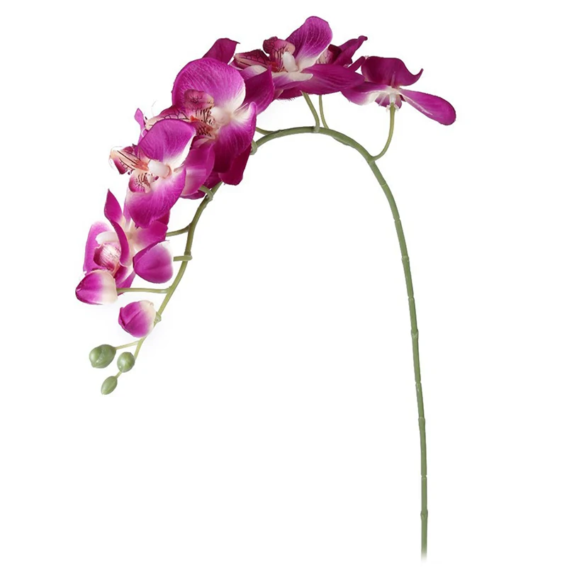 

1 orchid flower decorative Branch Orchid Butterfly Artificial Flowers for Home Wedding Decor - Fuchsia