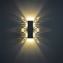 SXZM Aluminio llevó el accesorio ligero Arriba y abajo luz pared de la manera moderna lámpara de pared llevada 2 W batteryfly cubierta