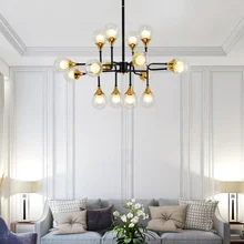 Modern LED Grass Chandelier Lights Lamp For Living Room Cristal Lustre Chandeliers Lighting Pendant Hanging Ceiling Fixtures modern black metal led chandeliers lighting living room glass led pendant chandelier lights dining room hanging lamp fixtures