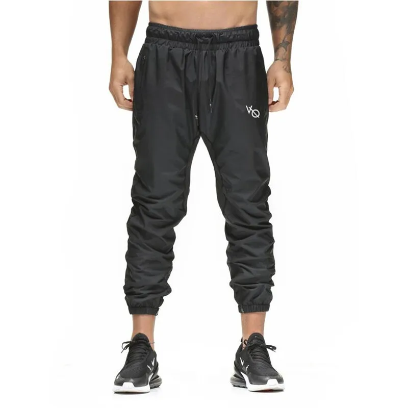 

New Bodyboulding Mens Pants Gyms Zipper Pocket Pants Brand Clothing Print Trousers Fitness Jogger Sweatpants