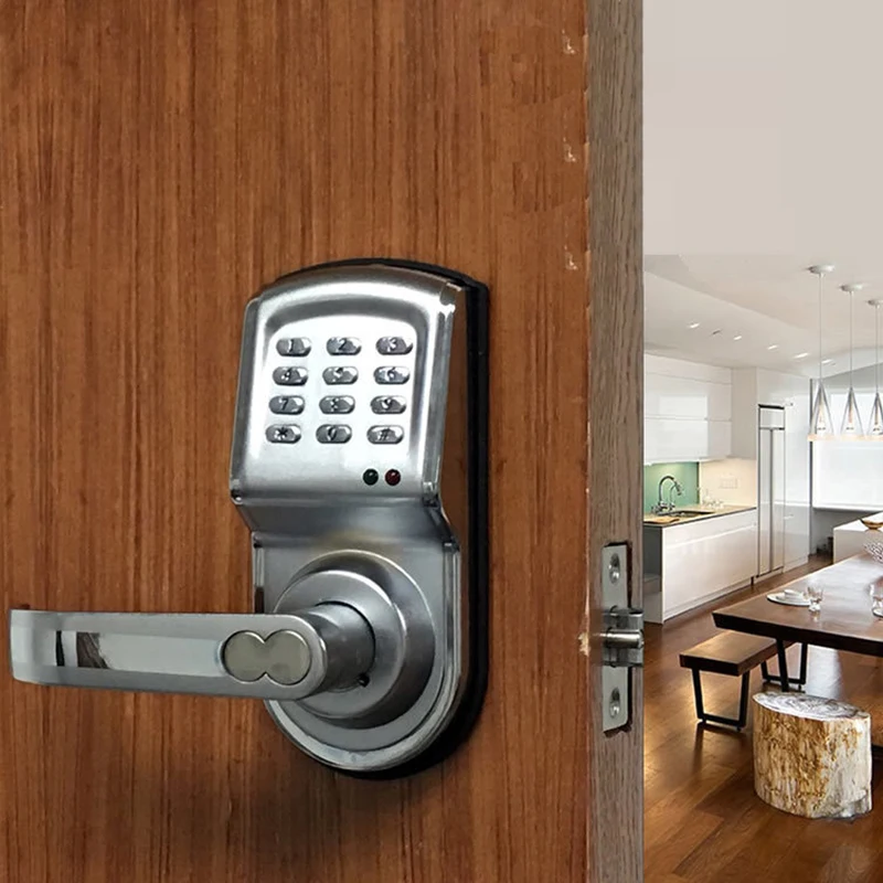 Electronic Password Handle button door lock castle central locking door lock Home Bedroom locks indoor door Handle door lock L58