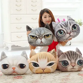 

1piece 36x30cm Creative Cartoon pillow decorative pillow Cushion Cat Shape Nap Pillow Cushion Waist Pillow Cute seat cushion