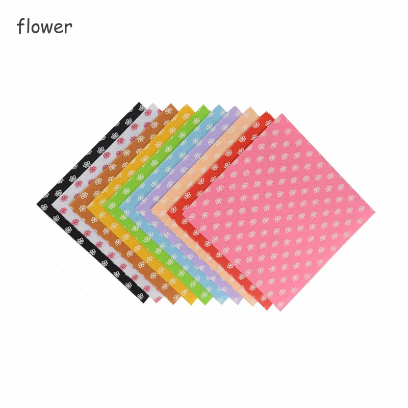 flower Швейные куклы ручной работы, войлок, сделай сам, домашний декор, 15x15 см, домашняя полиэфирная ткань, толщина 1 мм, художественные ремесла, шитье, набивной войлок - Цвет: flower