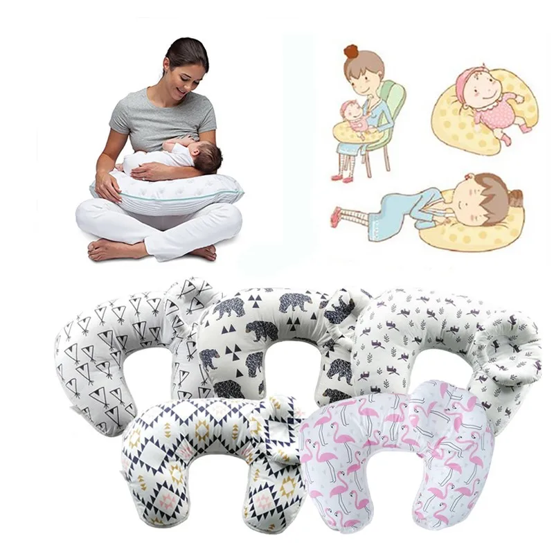 Baby Pflege Kissen Mutterschaft Baby Stillen Kissen Infant Cuddle U Förmigen Newbron Baumwolle Fütterung Taille Kissen 2 teile satz Online