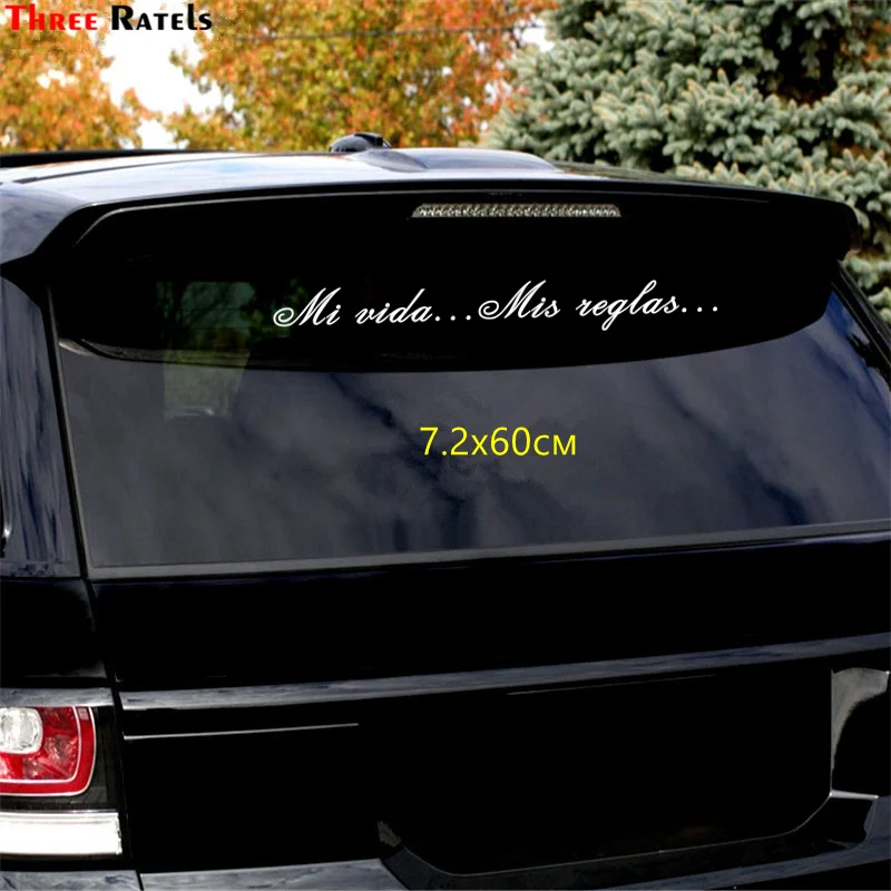 Three Ratels TZ 1326# 7.2*60см моя жизань мои правила на испанском языке прикольные наклейки
