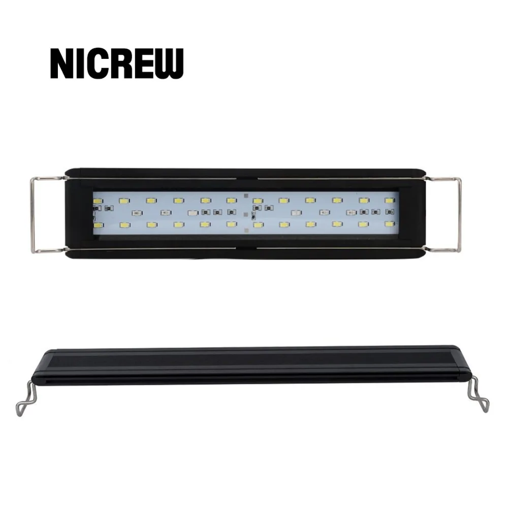 Аквариумный светодиодный светильник Nicrew 30 45 см для аквариума белый и трехцветный