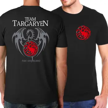 

Fashion Casual Summer Mens T-Shirt Fire Blood Targaryen Stark Men 2019 Brand Casual Best Selling Casual T Shirt