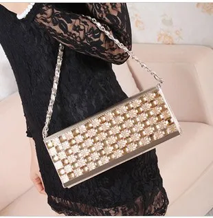 

Concise fashion luxury diamond snakeskin pattern for women day clutches handbag evening shoulder diagonal Free shipping
