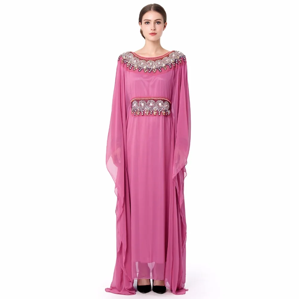 women muslim clothing elegant Embroidery long sleeve dress Dubai evening...