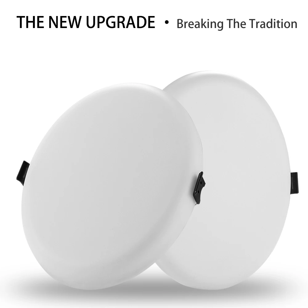 

Round LED Ceiling Lamp Dimmable Borderless Panel Light 10W/18W/24W/36W Recessed Frosted Surface Ceiling Downlight AC85V-256V
