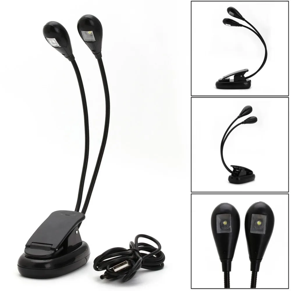 Clip On LED Light Book Braccio Lampada di Lettura Del Computer Portatile Music Stand Tablet PC iPad Travel