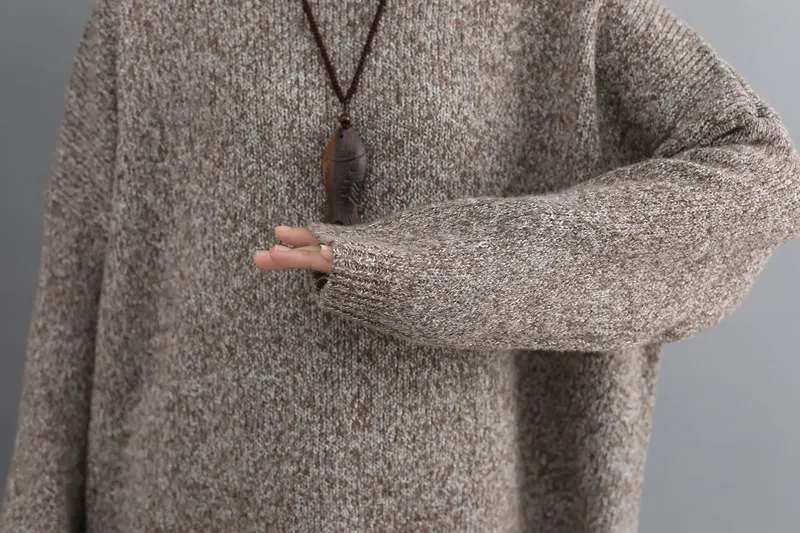 Плюс размеры для женщин 2 шт. брюки наборы для ухода за кожей повседневное Новинка 2019 года вязаные свитера с высоким воротом Пуловеры и