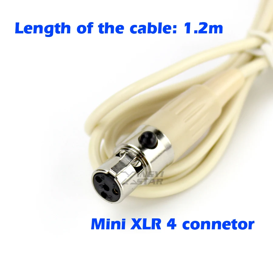 10 قطع اللحم اللون البسيطة xlr 4 دبوس TA4F التعادل كليب على التلبيب ميكروفون الكاريوكي الميكروفون ل شور bodypack lavalier الارسال