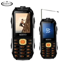 Оригинальный SERVO MAX 2,4 «Три sim-карты ТВ мобильные телефоны голосовое изменение лазерный фонарик power Bank русская клавиатура мобильные телефоны