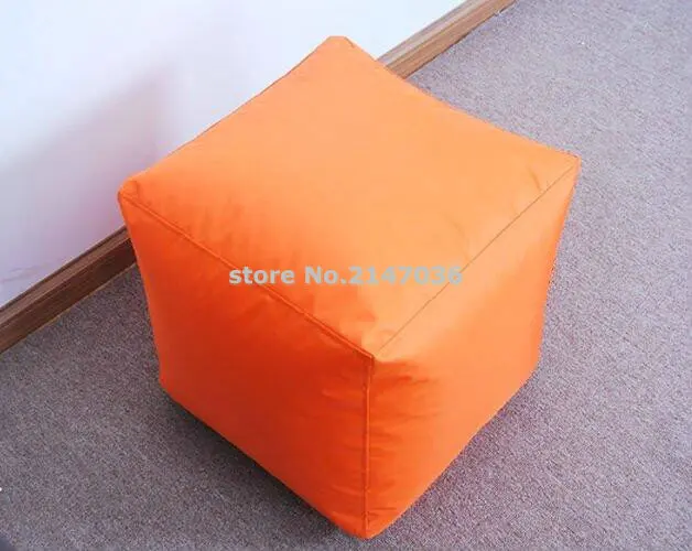 Foldable Ottoman , square orange bean bag ottoman and footstool , outdoor waterproof kids chair Foldable Ottoman , square orange bean bag ottoman and footstool , outdoor waterproof kids chair