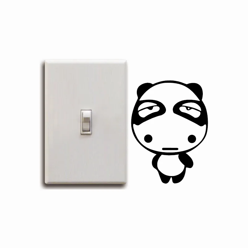 Panda 7 Lucu Kartun Panda Lampu Stiker Lucu Kartun Hewan Vinyl Stiker Dinding Wallpaper Wallpaper Aliexpress