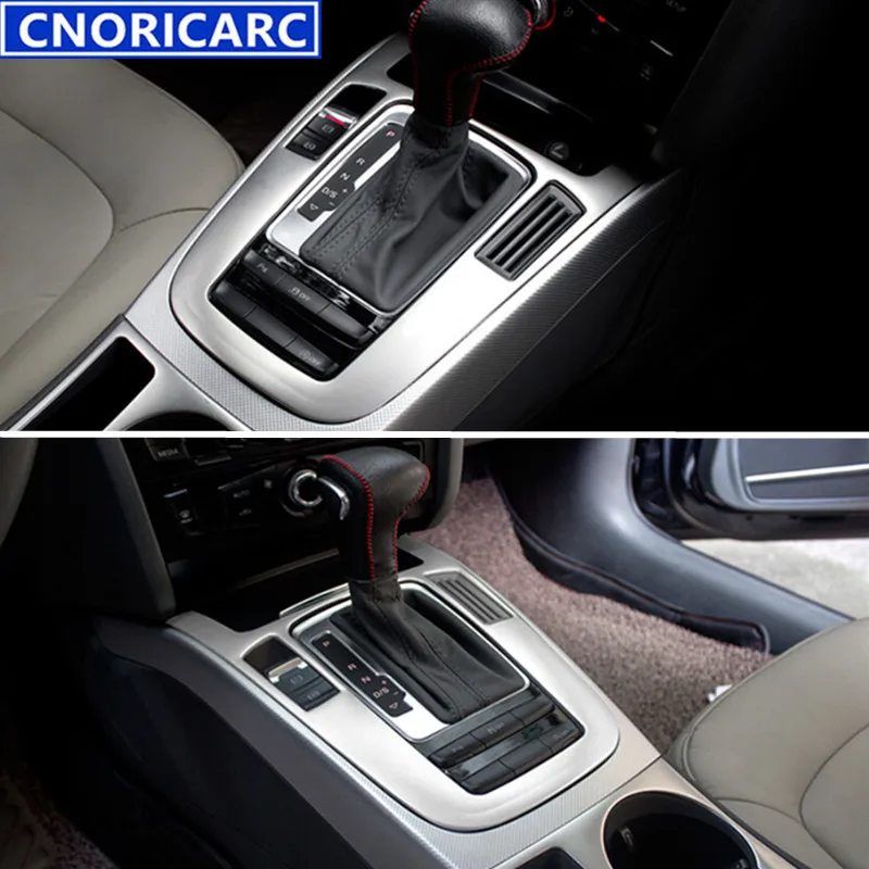 

CNORICARC Stainless Steel Console Armrest Gearshift Panel Decorative Cover Trim Strip Car Styling Sticker For Audi A4 B8 13-15
