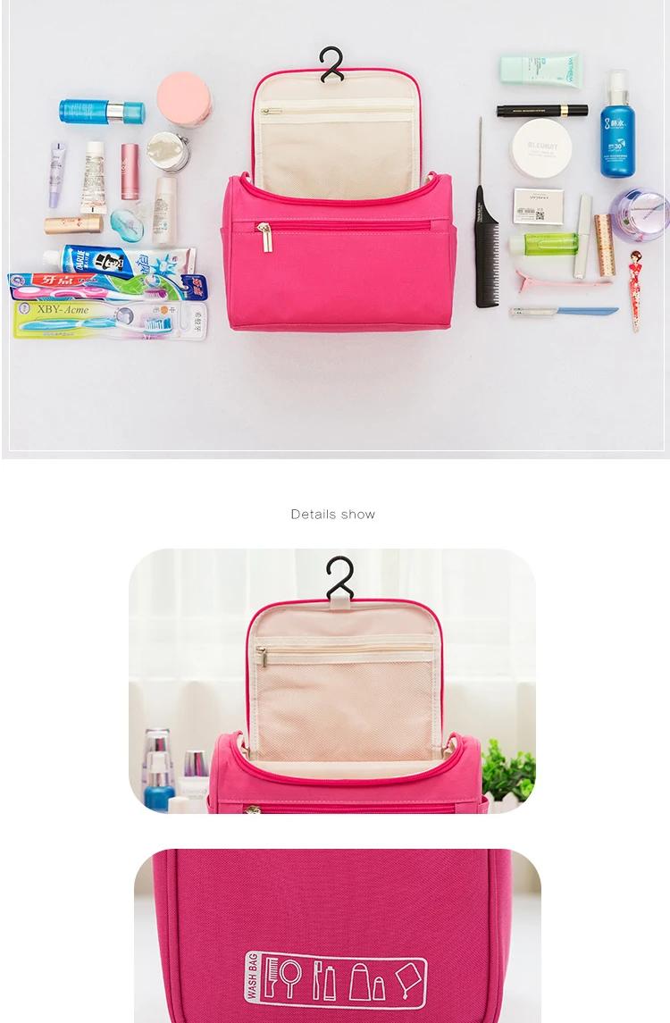 Portable cosmetic makeup bag travel organizer women travel handbag Beautician Vanity Necessaire Trip Toiletry Wash Bra Underwear 4