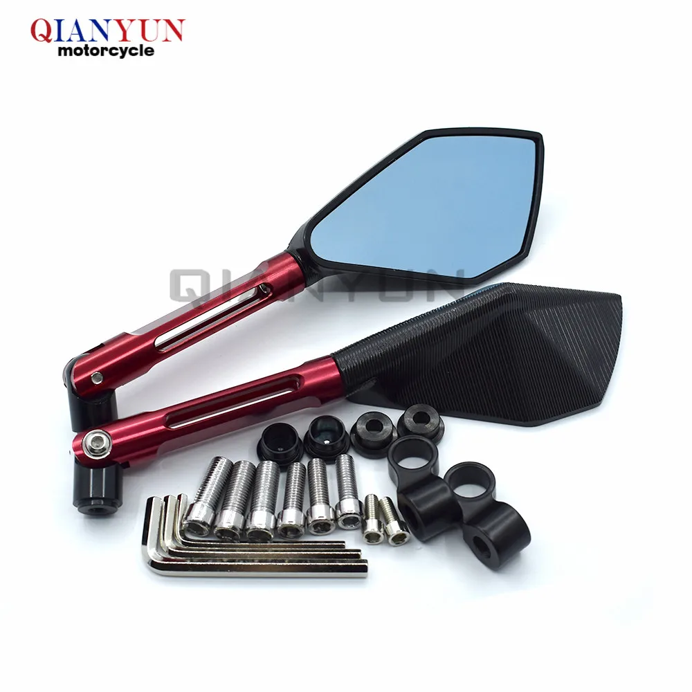 

Universal For HONDA KAWASAKI SUZUKI YAMAHA KTM DUCATI APRILIA Motorcycle rearview side mirror 8mm 10mm with L wrench for free