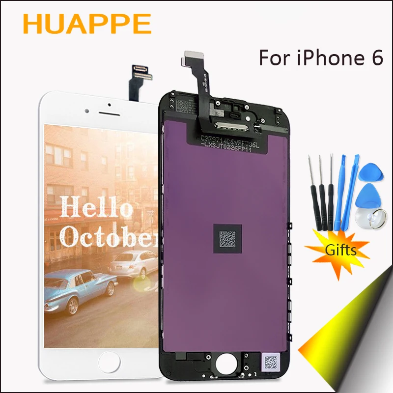 imágenes para No Dead Pixel Pantalla Para Apple iPhone 6 LCD Táctil pieza de Recambio de pantalla Negro Blanco 4.7 pulgadas Con Digitalizador de Alta calidad imágenes para No Dead Pixel Pantalla Para Apple iPhone 6 LCD Táctil pieza de Recambio de pantalla Negro Blanco 4.7 pulgadas Con Digitalizador de Alta calidad