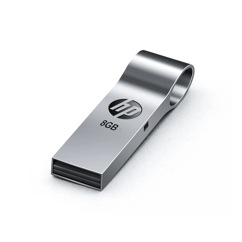 Original HP Key Ring Flash Disk 8GB Metal Thumb Drive Memory Stick v285w Cle USB DIY Customized Dropshipping 2019 Pen Drive 8 G  (2)
