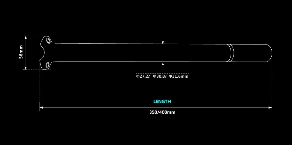 Без логотипа матовый/глянцевый черный труба из углеродистого волокна 3 K из углеродного волокна для велосипеда стойка сиденья для горного велосипеда/Шоссейный велосипед Подседельный штырь 27,2/30,8/31,6*350/400/450 мм Велоспорт Запчасти