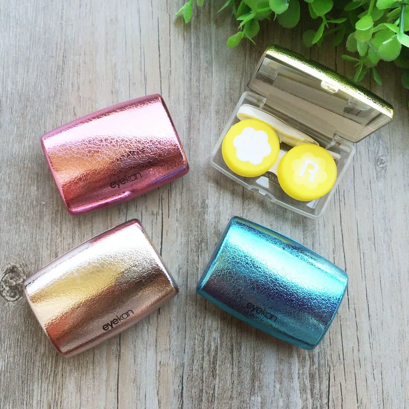 New eyekan luxury contact lens case for women hard lenses box for