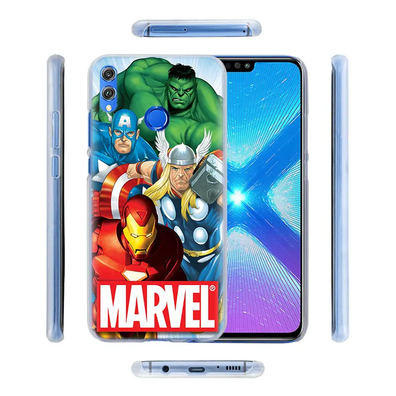 Чехол для телефона Marvel Мстители супер герои для huawei Honor 8X 8A Pro 8C 8S 9 10 Lite 20i Honor Play Y7 Y9 чехол