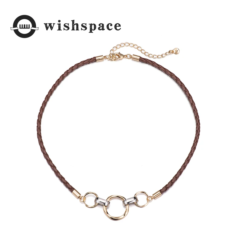 

Euramerican popularity han edition pu leather rope alloy buckle elegant scarf necklace jewelry
