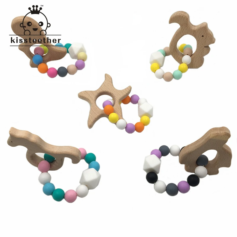 5 шт. силиконовые бусины для прорезывания зубов|teether baby|food grade silicone teethersilicone teether |