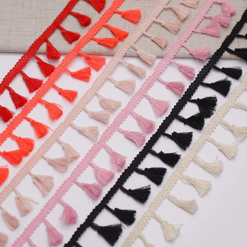 

10Yards/Lot DIY Lace Tassel Fringe Polyester Ethnic Lace Trim Ribbon Sewing Latin Dress Stage Garment Curtain Bag Decorative