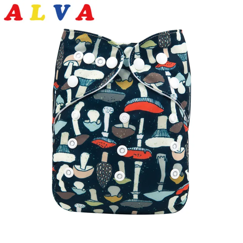 

New Arrival! ALVABABY Reusable Cloth Diaper Adjustable Nappy with Microfiber Insert