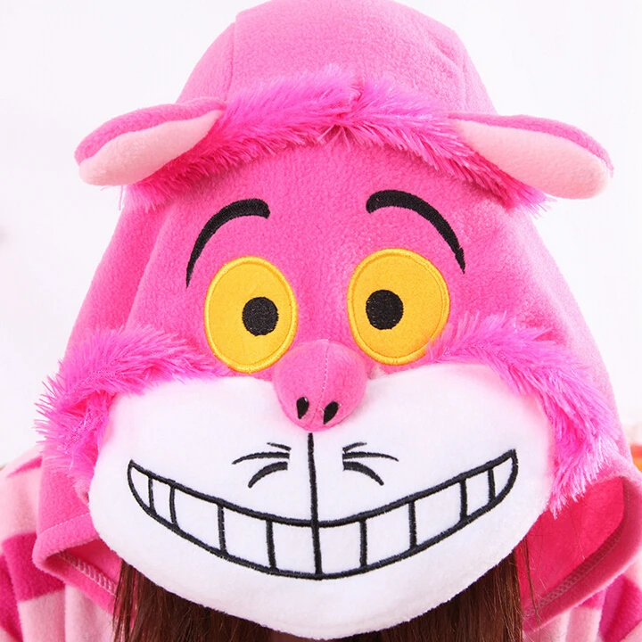 1033 40 De Réductioncheshire Chat Kigurumi Onesie Unisexe Pyjama Adulte Pyjamas Adulte Animaux Barboteuses Costume De Nuit Dessin Animé Cosplay