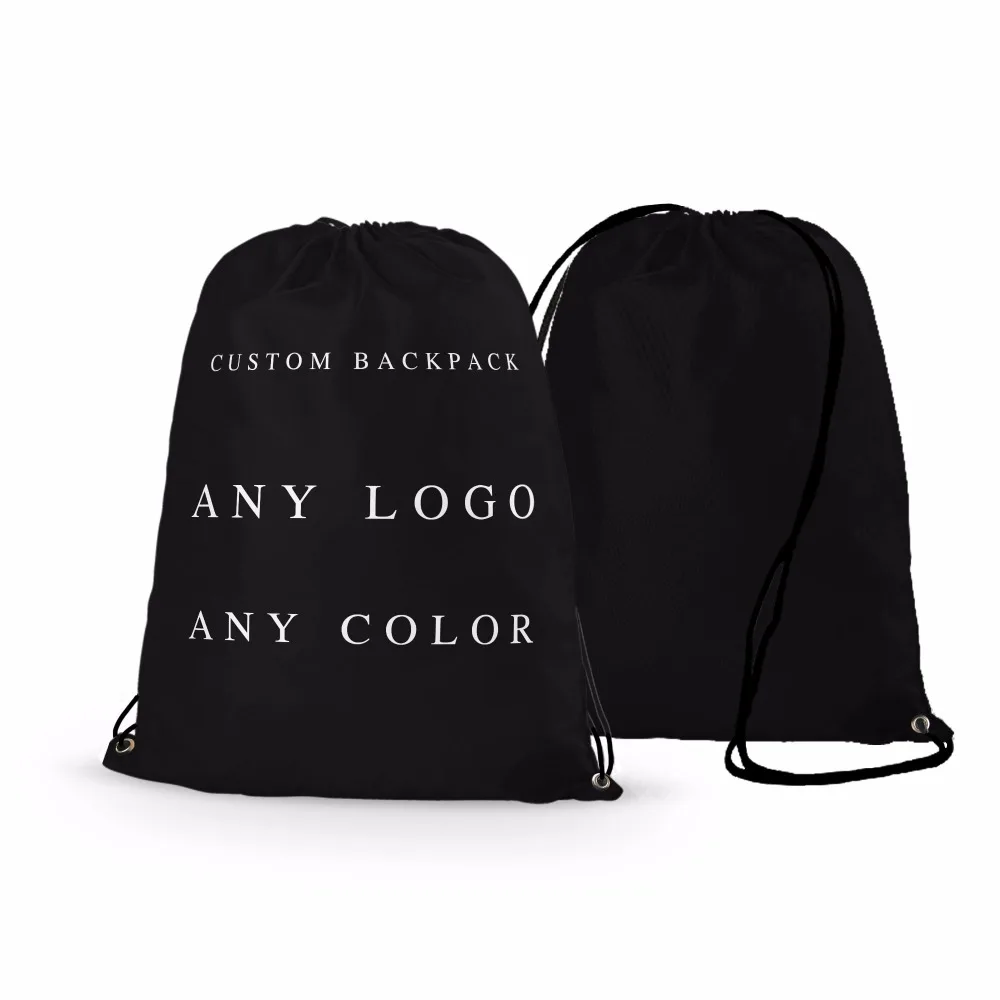 Custom LOGO Digital Printing Drawstring Bag Backpack Shopping Bag Shoes