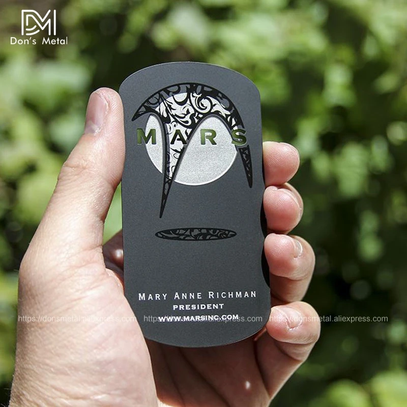 - Personalized classic cutout and lots holed punching quality stainless steel business metal card