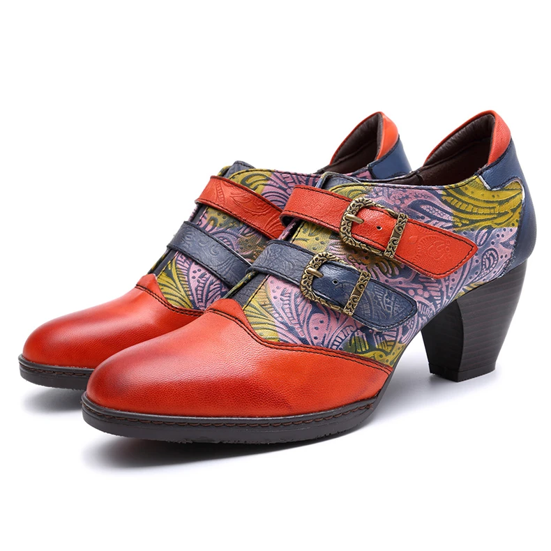 100% натуральная коровья кожа ретро женские туфли-лодочки повседневная обувь винтажные женские оксфорды ручной работы для женщин Красный 2019