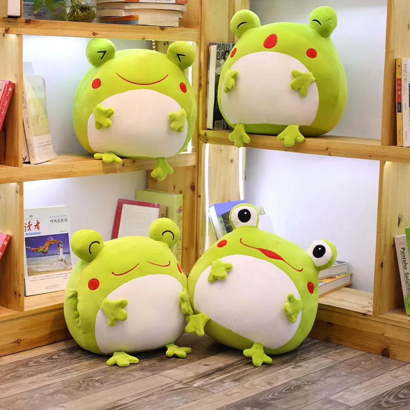 Плюшевая игрушка лягушка 35 см с милым лицом мягкое одеяло плюшевая кукла