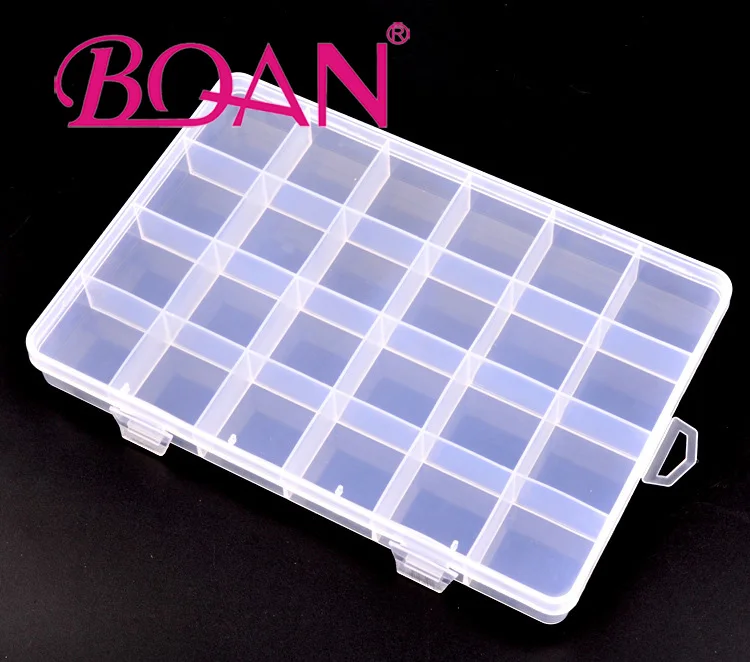 2016 New Design Free Shipping 24Cells Empty Nail Tips Box Nail Storage Container Nail Tips Case