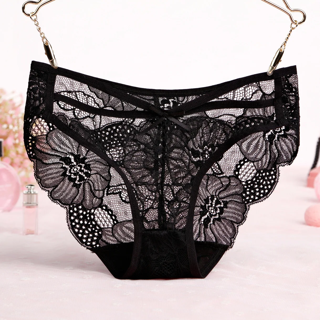 7color Gift beautiful lace leaves Women's Sexy lingerie Thongs G-string Underwear Panties Briefs Ladies T-back 1pcs/Lot wq923